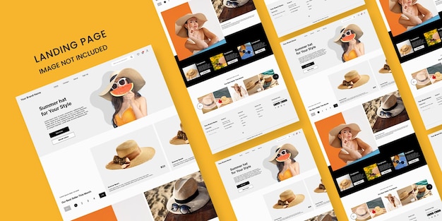 Landungsseite der Website Summer Hat