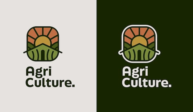 Landwirtschaft bauernhof logo vorlage universelles kreatives premium-symbol vektor-illustration kreative minimale designvorlage symbol für corporate business identity