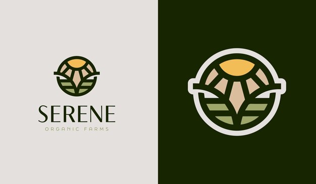 Landwirtschaft bauernhof logo vorlage universelles kreatives premium-symbol vektor-illustration kreative minimale designvorlage symbol für corporate business identity