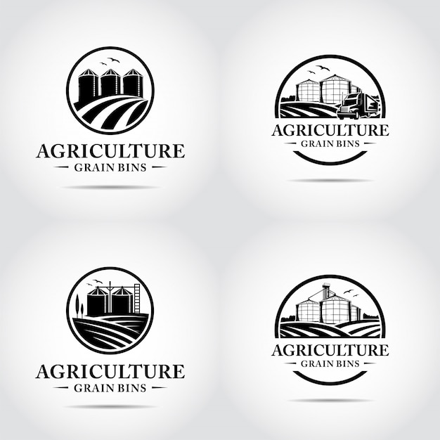 Landwirtschaft minimalistische logo-vorlage