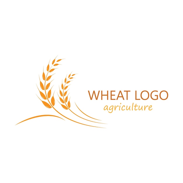 Landwirtschaft weizen logo vorlage vektor icon design