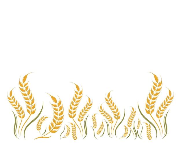 Landwirtschaft weizen logo vorlage vektor icon design