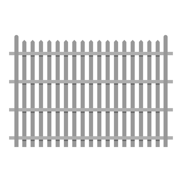 Landzaun-symbol flache illustration des landzaun-vektorsymbols für das web