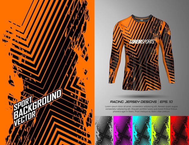 Langarm-t-shirt sport-design für renntrikot radfahren fußballspiele