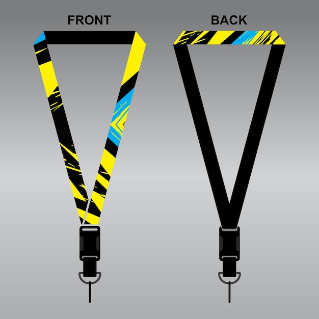 Lanyard template design für firmenzwecke und mehr