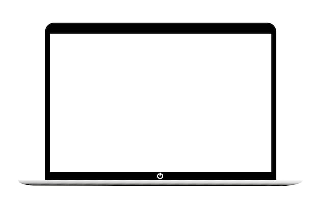Laptop-bildschirm auf transparentem hintergrund