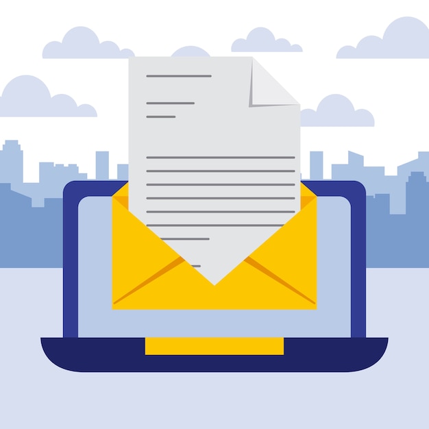Laptop Business E-Mail Brief Kommunikation