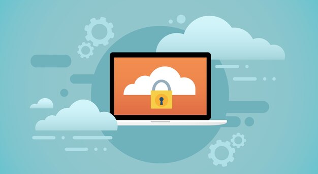 Laptop Computer Cloud Datenbank