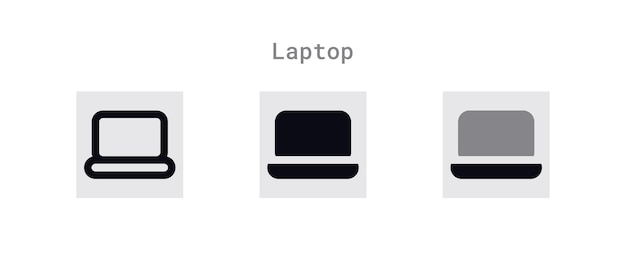 Laptop-Icons-Blatt