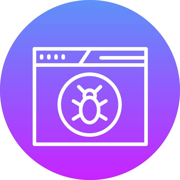 Laptop-Virus-Vektor-Symbol-Illustration des Ikonensets für Cyber-Sicherheit