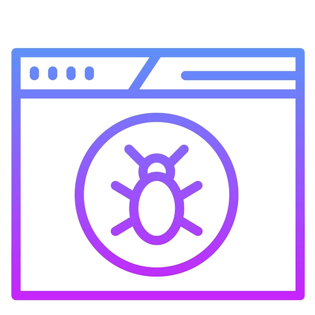Laptop-Virus-Vektor-Symbol-Illustration des Ikonensets für Cyber-Sicherheit