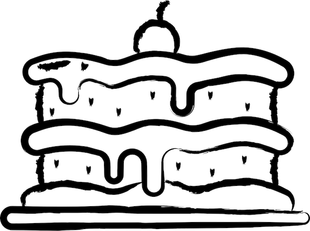 Vektor lasagne von hand gezeichnete vektorillustration