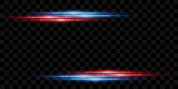 Laserstrahlen, horizontale Lichtstrahlen, wunderschöne Lichtblitze