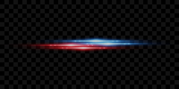 Laserstrahlen, horizontale Lichtstrahlen, wunderschöne Lichtblitze