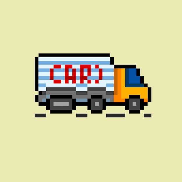 Lastwagen im pixel-art-stil