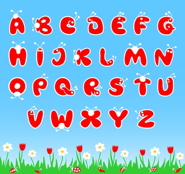 Lateinisches abc-alphabet