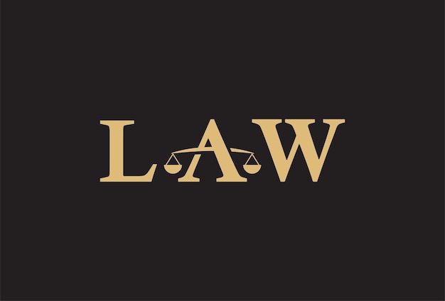 Law text typografie logo design inspiration vektor illustration