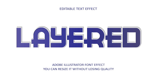 Layered text font effect