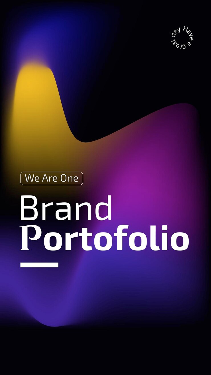 Vektor layout der marke potrofolio