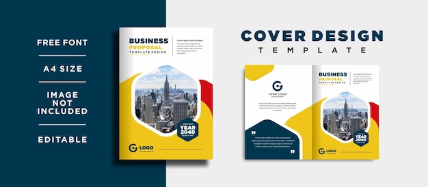 Layout-design für cover-vorlagen für firmenprofile oder vorlagen für broschüren-cover