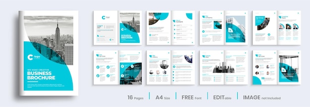 Layout-Design für Firmenprofilvorlagen, minimalistisches Design von Geschäftsbroschüren