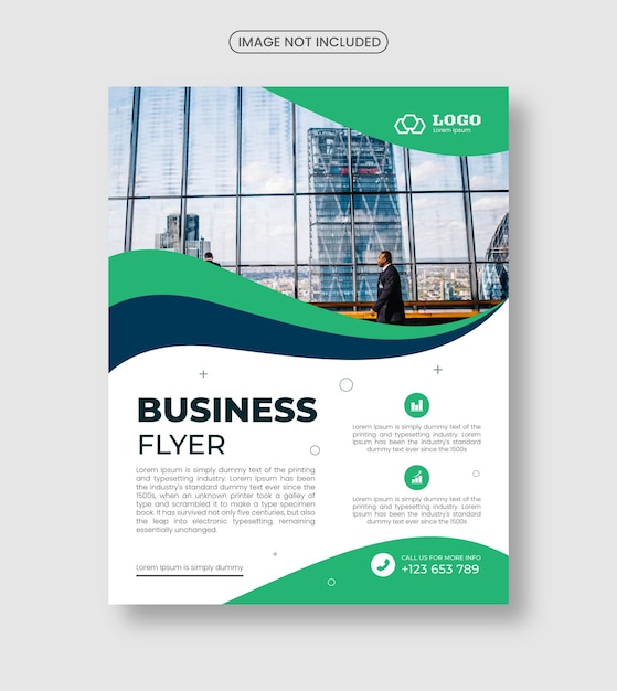Layout-Design für Flyer-Vorlagen Kreativer moderner Vektor-Corporate-Business-Flyer-Mockup
