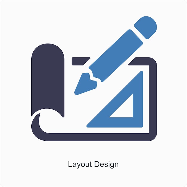 Layout-Design und kreatives Design-Icon-Konzept