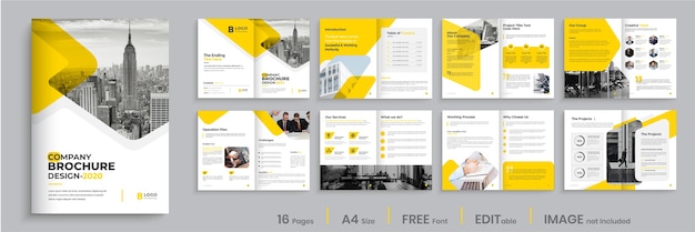 Layoutdesign der Broschürenvorlage, modernes Design der Broschüre