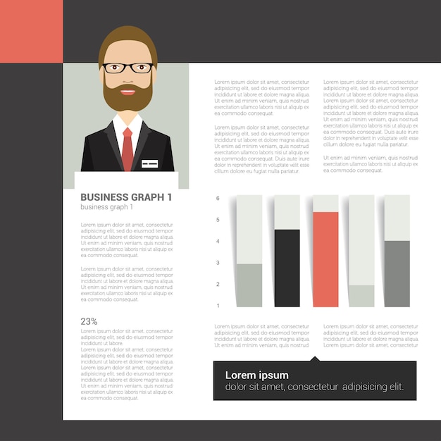 Vektor layoutvorlagenseite textdesign für broschürenberichte