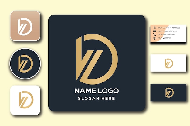 Ld-monogramm-logo-vorlage