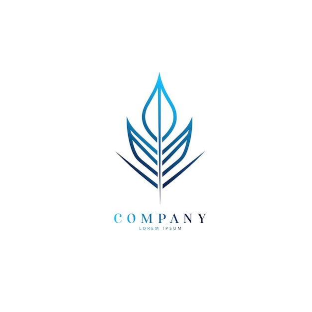 Leaf-Icon-Logo-Design Abstract-Business-Leaf-Logo-Design-Konzept Ai generiert
