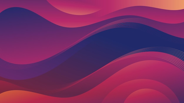 Lebendige und stilvolle Gradientenwellen für einen modernen Design-Touch