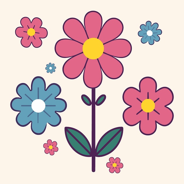 Lebendiges Frühlingsblumen-Set Blüten Zweige Amp-Karten