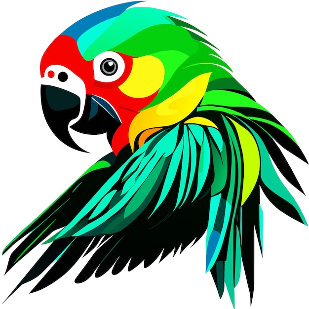 Lebendiges macaw-vektordesign