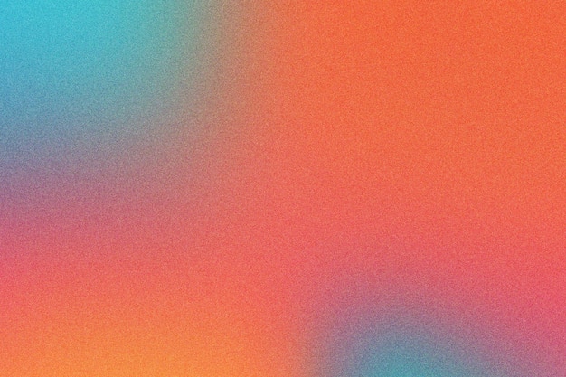 Lebendiges orangefarbenes und cyanfarbenes Grainy-Textur-Design für den Hintergrund