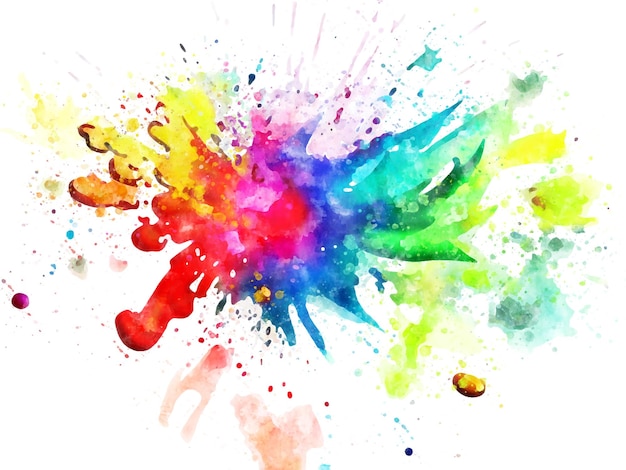 Lebendiges Regenbogen-Aquarell-Spritzer-Abstraktes Design