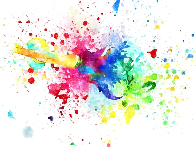 Vektor lebendiges regenbogen-aquarell-spritzer-abstraktes design