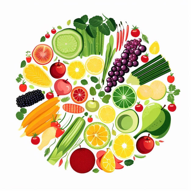 Lebensmittel gesunde vektor-diät-menü organische natürliche gesundheit ernährung obst illustration symbol v