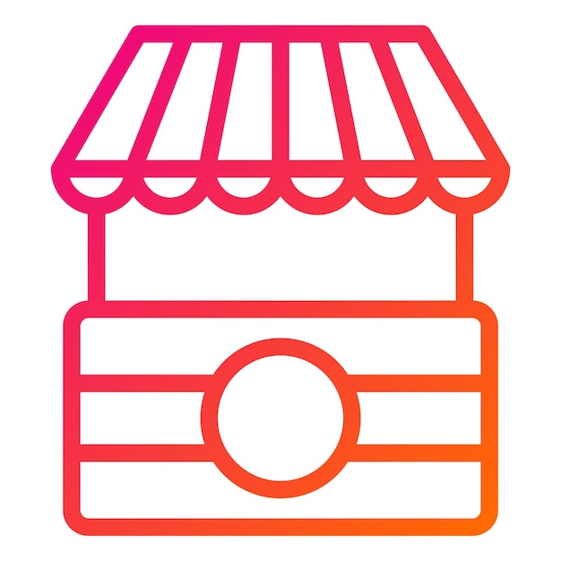 Lebensmittelstand Vektor-Ikonen-Design-Illustration
