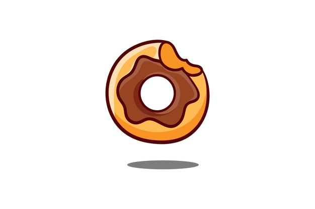 Vektor leckeres donut-vektor-logo-design