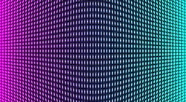 Led-bildschirm textur. digitaler lcd-monitor. analoge anzeige. elektronischer diodeneffekt. videowand für farbfernsehen. rastervorlage für projektoren. pixelierter hintergrund mit punkten. vektor-illustration.