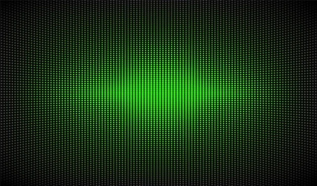 Led-bildschirm textur. grünes tv-lcd-display. vektor-illustration.