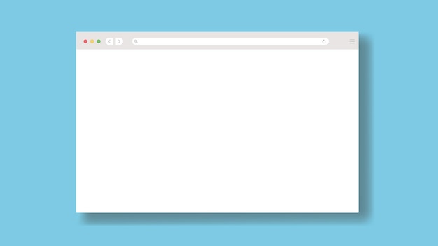 Vektor leer browserfenster isoliert auf weißem hintergrund
