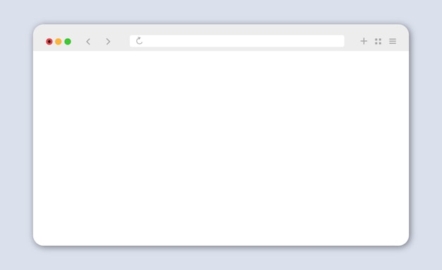 Leere Internet-Browser-Fenstervorlagen im leichten Modus Webseiten-Sammlung