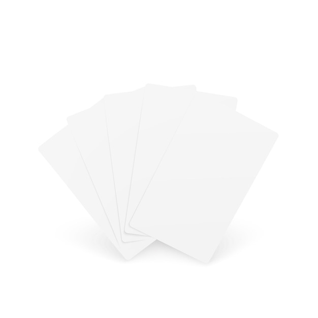 Leere Spielkarten Vorlage Pokerkarten isoliert auf weiß