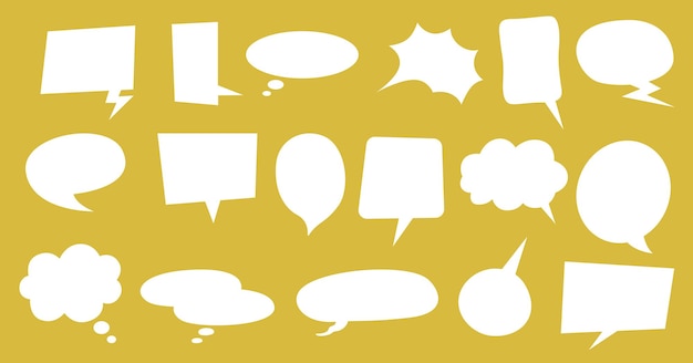 Leere Sprachblasen Chatbox Nachrichtenschachtel für Poster Comics Text