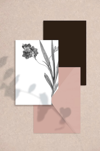 Leerer Blumenkartendesignvektor