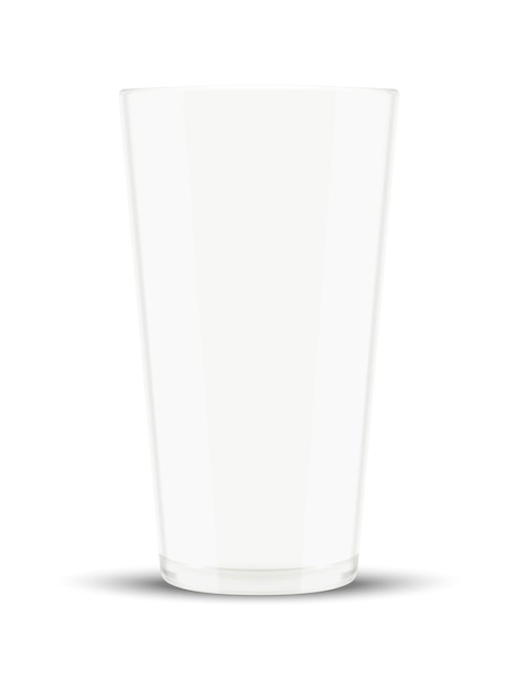 leeres Glas isoliert auf weiß