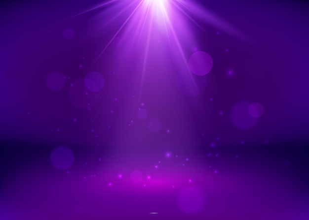 Leeres Purple Studio und Spotlight