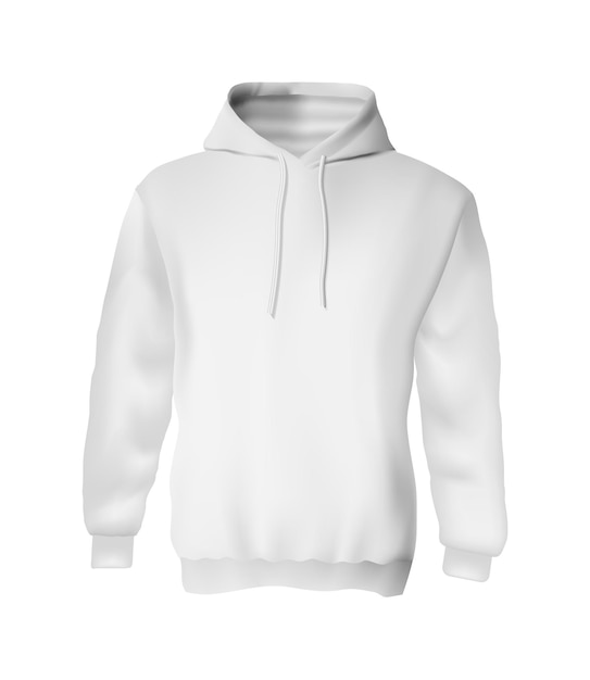 Leeres weißes Sweatshirt-Hoodie-Modell für das Branding isoliert